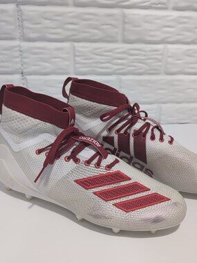 Adidas Adizero 8.0 SK Football Cleats D97031 Men's Size 14 Cloud White / Red